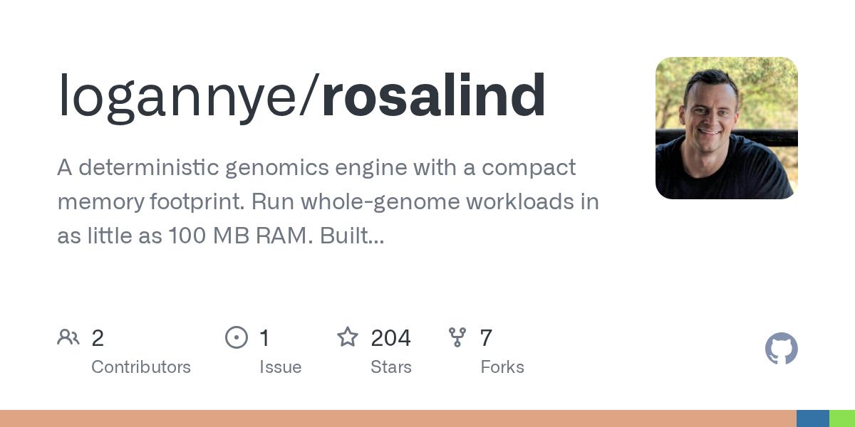 Rust製の低メモリ genomics engine「Rosalind」が面白い。100MB級で全ゲノム処理を狙う設計を解説
