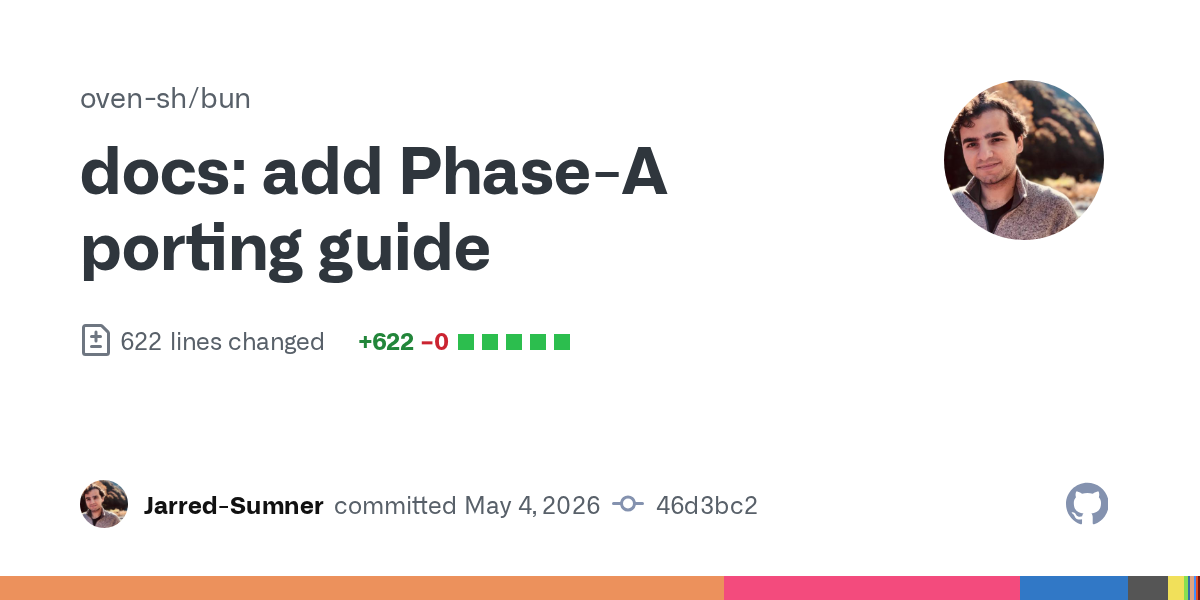 Bunに「Phase-A porting guide」が追加された話：移植の最初の一歩を助けるドキュメント