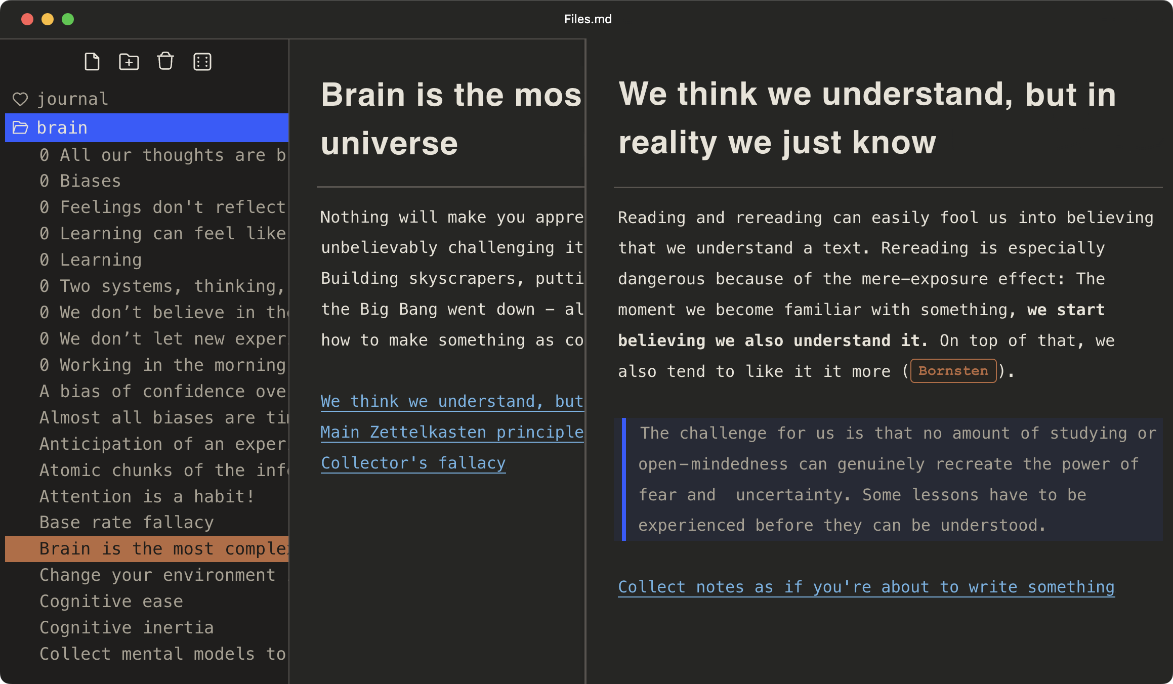 files.mdは「メモをためる」より「考える」ためのシンプルなMarkdownアプリ