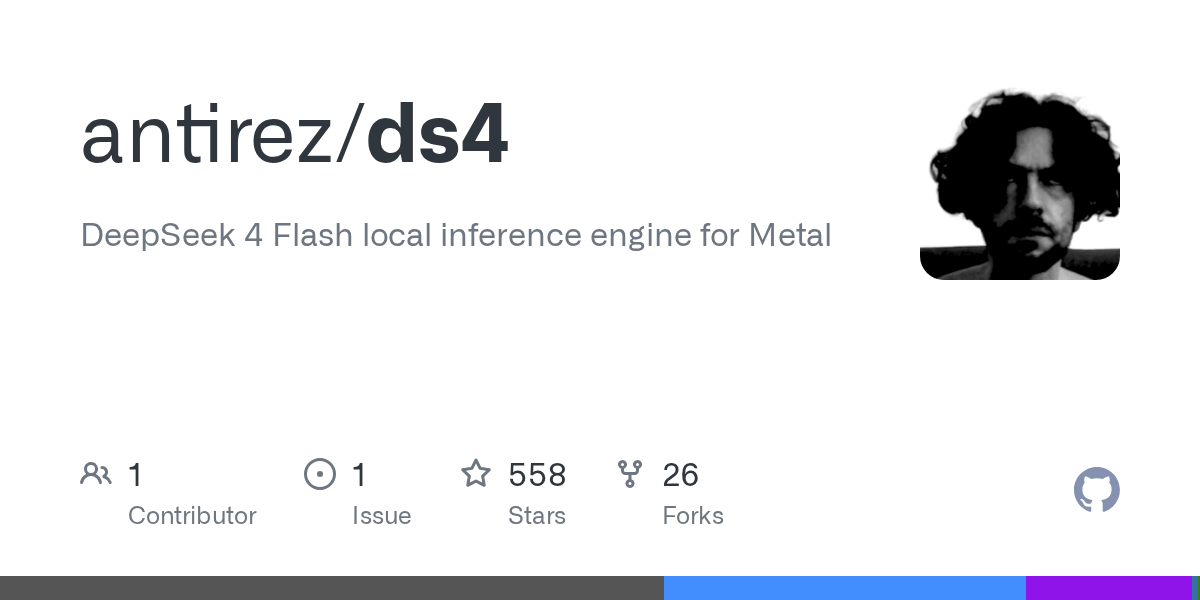 DeepSeek v4 FlashをMacで動かすための専用エンジン「ds4」とは何か