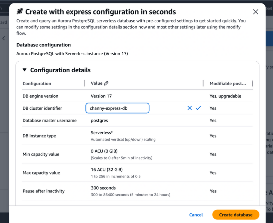 AWSがAurora PostgreSQLを“数秒で作る”時代へ。エクスプレス設定の正式機能化を解説