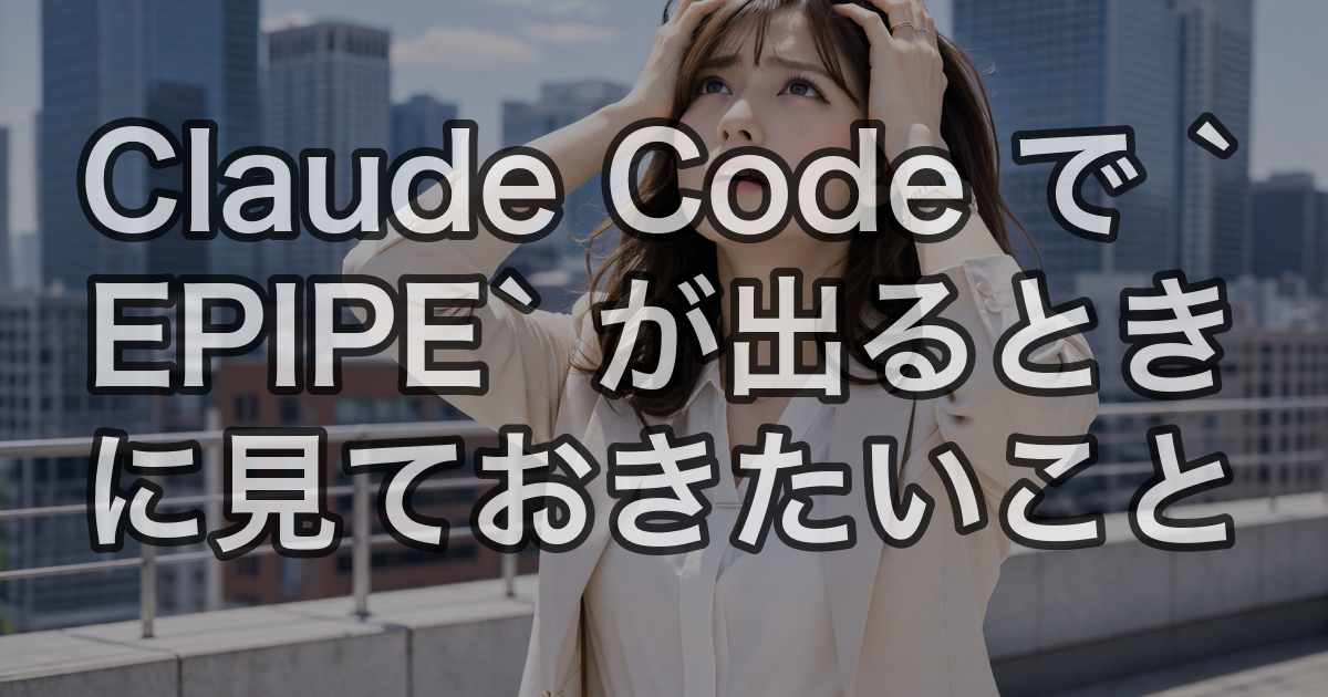 Claude Code で `EPIPE` が出るときに見ておきたいこと
