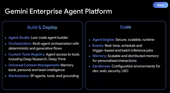 GoogleがAIエージェント基盤「Gemini Enterprise Agent Platform」を発表。ローコードで作れる「Agent Studio」も登場