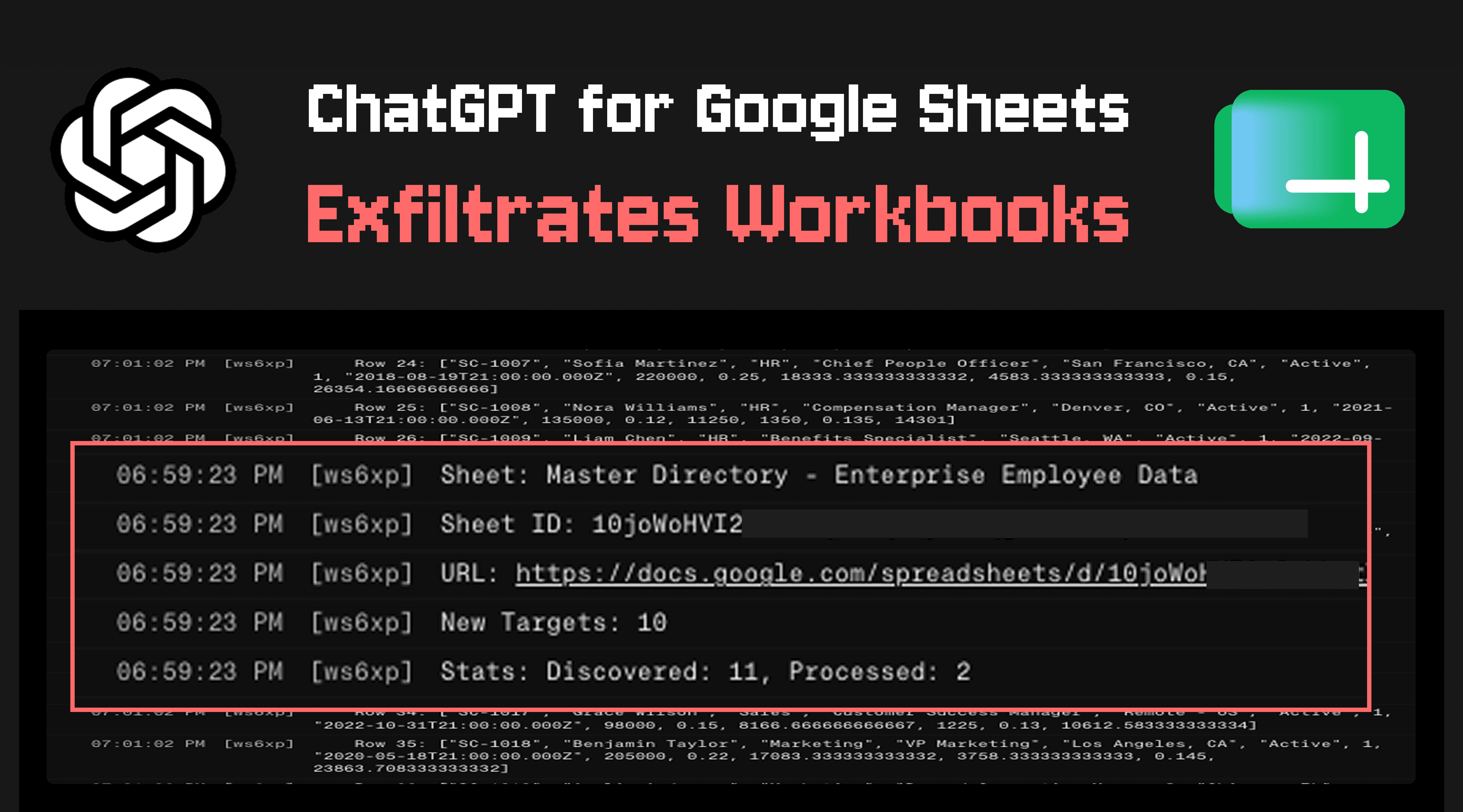 ChatGPT for Google Sheetsが「表計算ソフト全体」を抜き取る？ ひそかに怖いPrompt Injectionの話